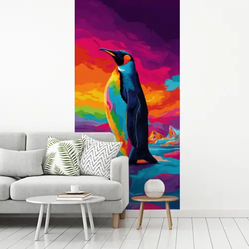 Ijsschots - Pinguïn - Abstract - Lucht fotobehang vinyl groot -woonkamer