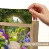 Doorkijk - Poort - Hortensia - Bloementuin Light Box met kabel (Wandlamp) klein -USP_websiteprintNL