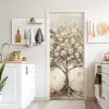 Boom - Beige - Goud - Verflook - Grijs deurposter klein -sfeer5