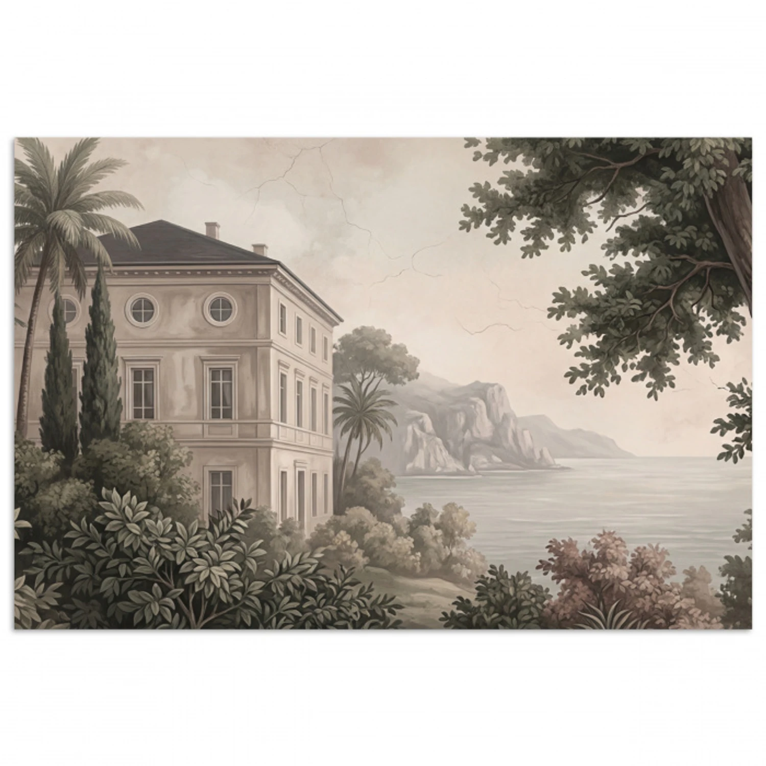 Zee - Villa - Beige poster papier klein -3d