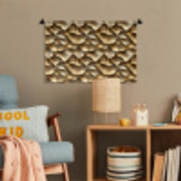 Abstract - Antiek - Goud Wandkleed katoen klein 269 -wsfeer4_kind