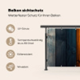 Hout - Planken - Donker - Warm Balkonbeschermer Duitsland klein -specs