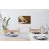 Glas - Ijskoffie - Schaduw - Bruin Muursticker klein -eettafel