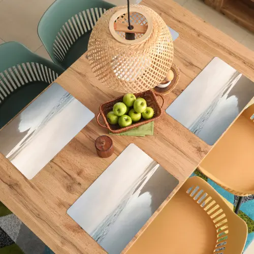 Kustlijn - Strand - Oceaan Placemat vinyl groot -zzsfeer5_Kitchenyeah-website