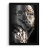 Vrouw - Goud - Zwart - Schmink - Luxe fotolijst zwart zonder passe partout klein -3d