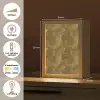Organisch - Lijnen - Goud Light Box met kabel (Tafellamp) klein 925 -USP_NL