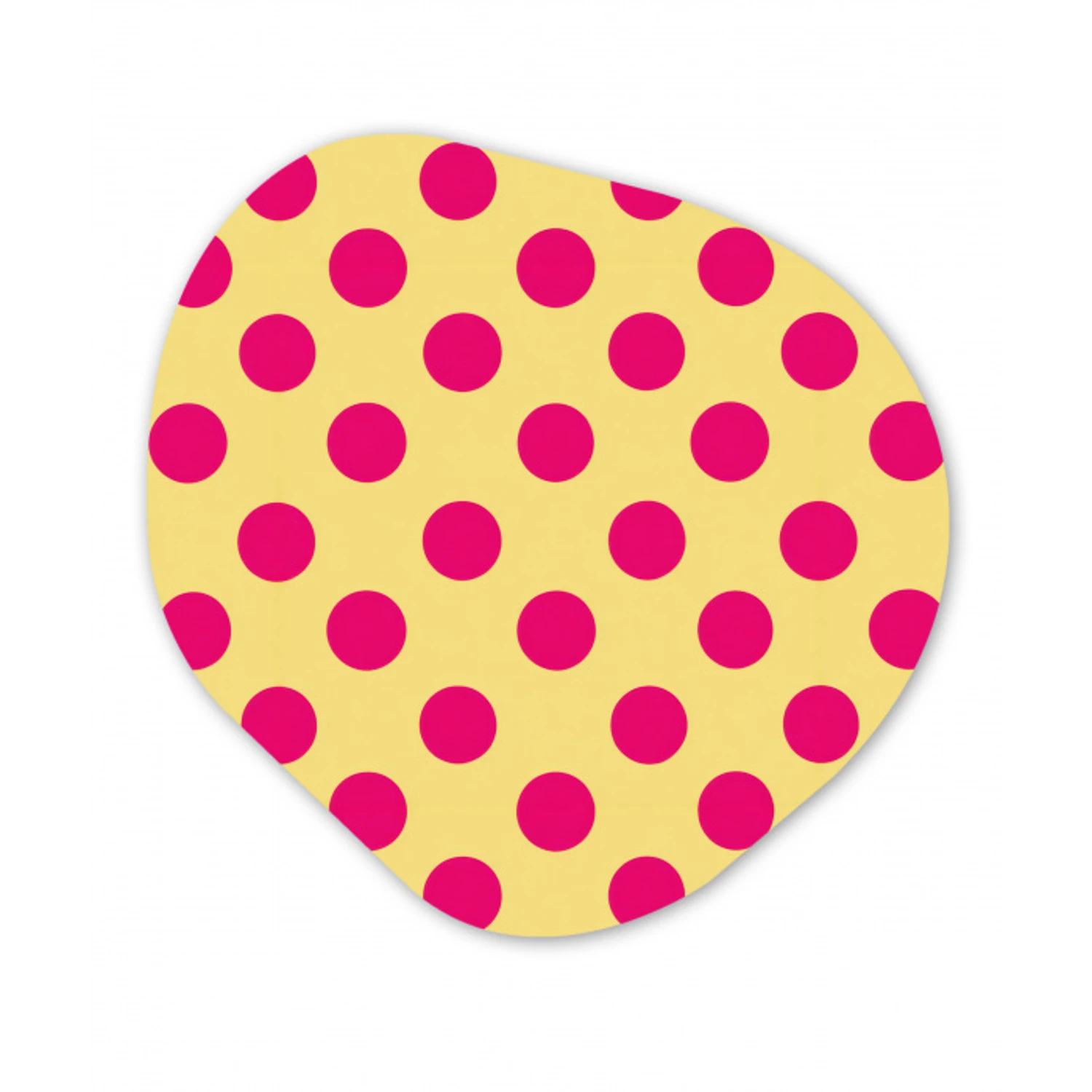 Roze - Stippen - Geel Wandcirkel Organisch Forex 3mm klein 629 -3d