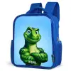 Spierbundelsaurus Kinderrugzak - Blauw middel -schuin