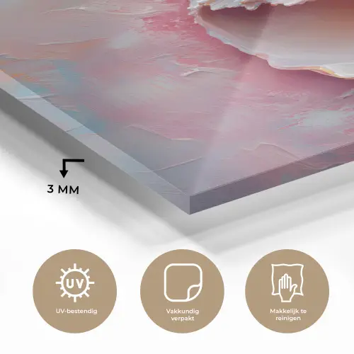 Schelp - Pastel - Pink plexiglas 5mm klein -sfeer2