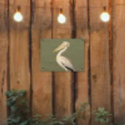 Pelikaan - Wit - Vogel - Klassiek - Natuur tuinposter los doek klein -sfeer1