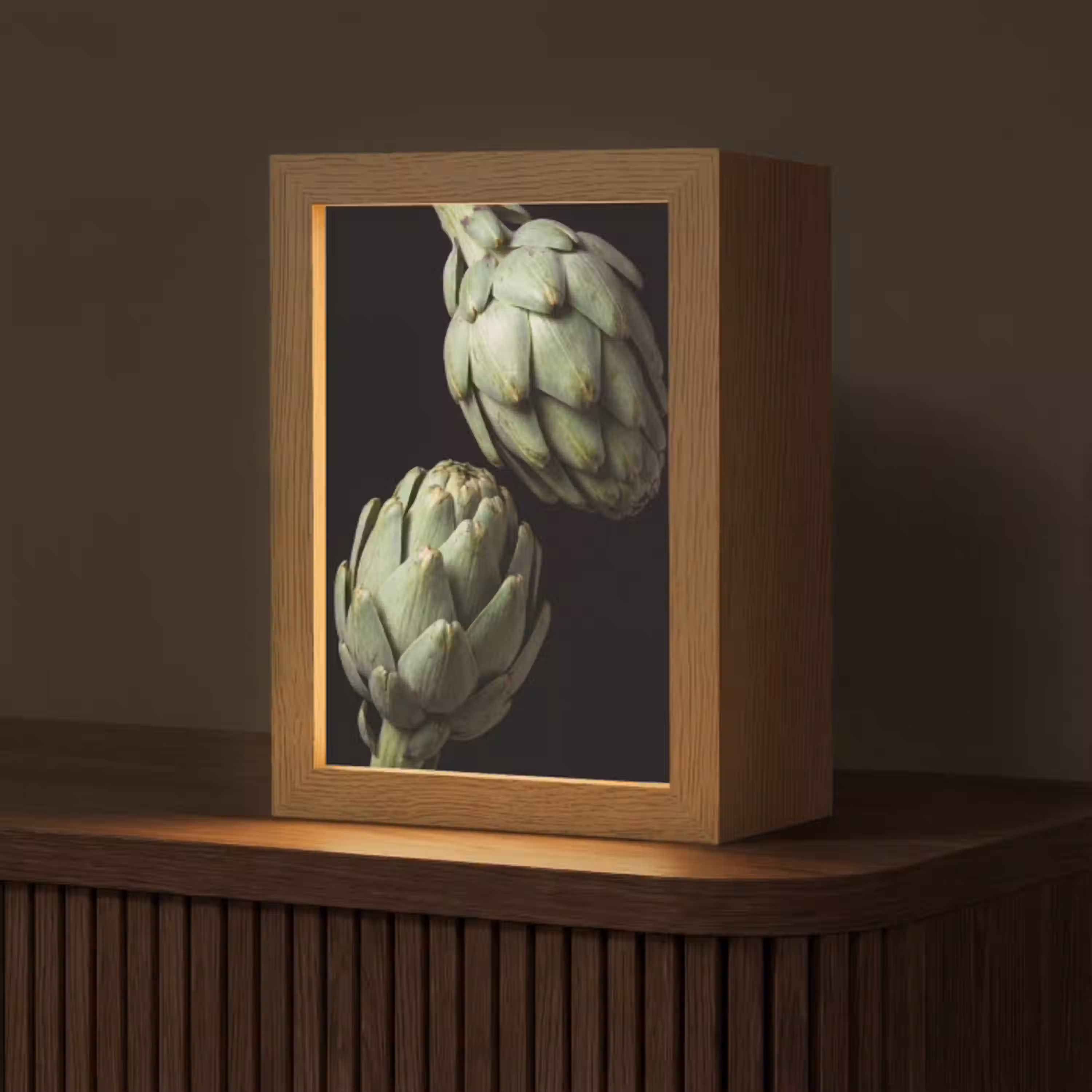 Artisjok - Groen - Eten Light Box met kabel (Tafellamp) klein -z3d_website