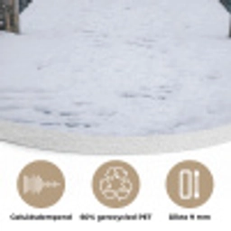Steiger - Meer - Sneeuw - Bergen - Rustgevend Akoestische PET Vilt - Rond klein -closeup_NL