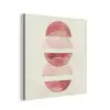 Minimalistisch - Cirkels - Roze aluminium wit klein -3d