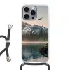 Bergen - Water - Bomen Hoesje iPhone 16 Pro Max met koord klein -3d