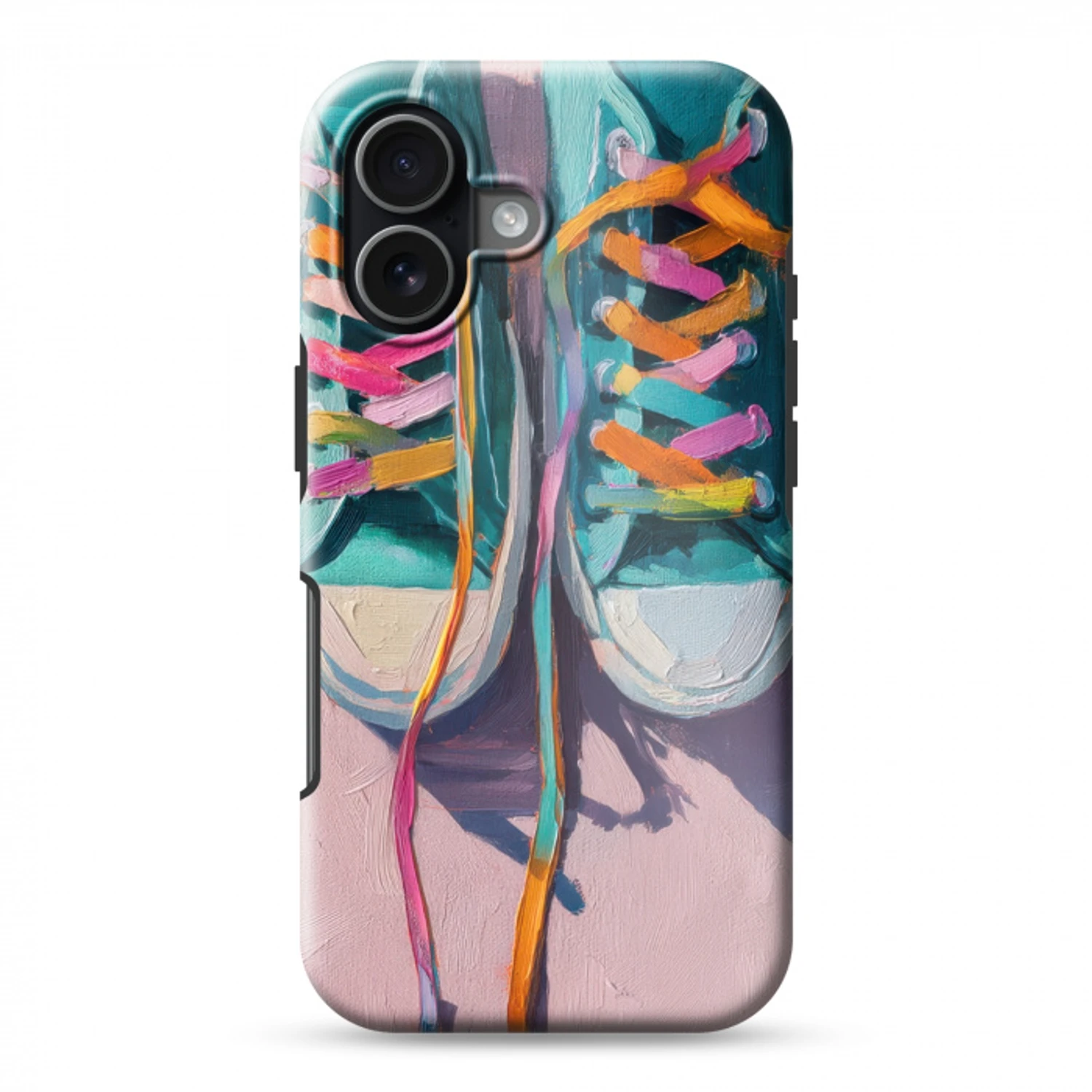 Sneakers - Veters - Kleurrijk - Schaduw Toughcase MagSafe Apple iPhone 17 klein -3d