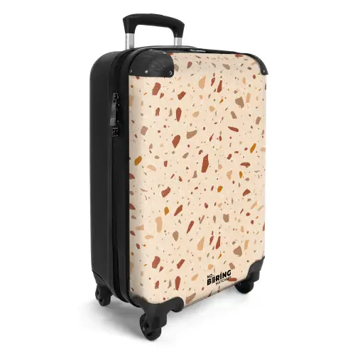 Terrazzo patroon veelkleurig terra NBS - Handbagage koffer - Volwassenen Unisex middel -productfoto_3d