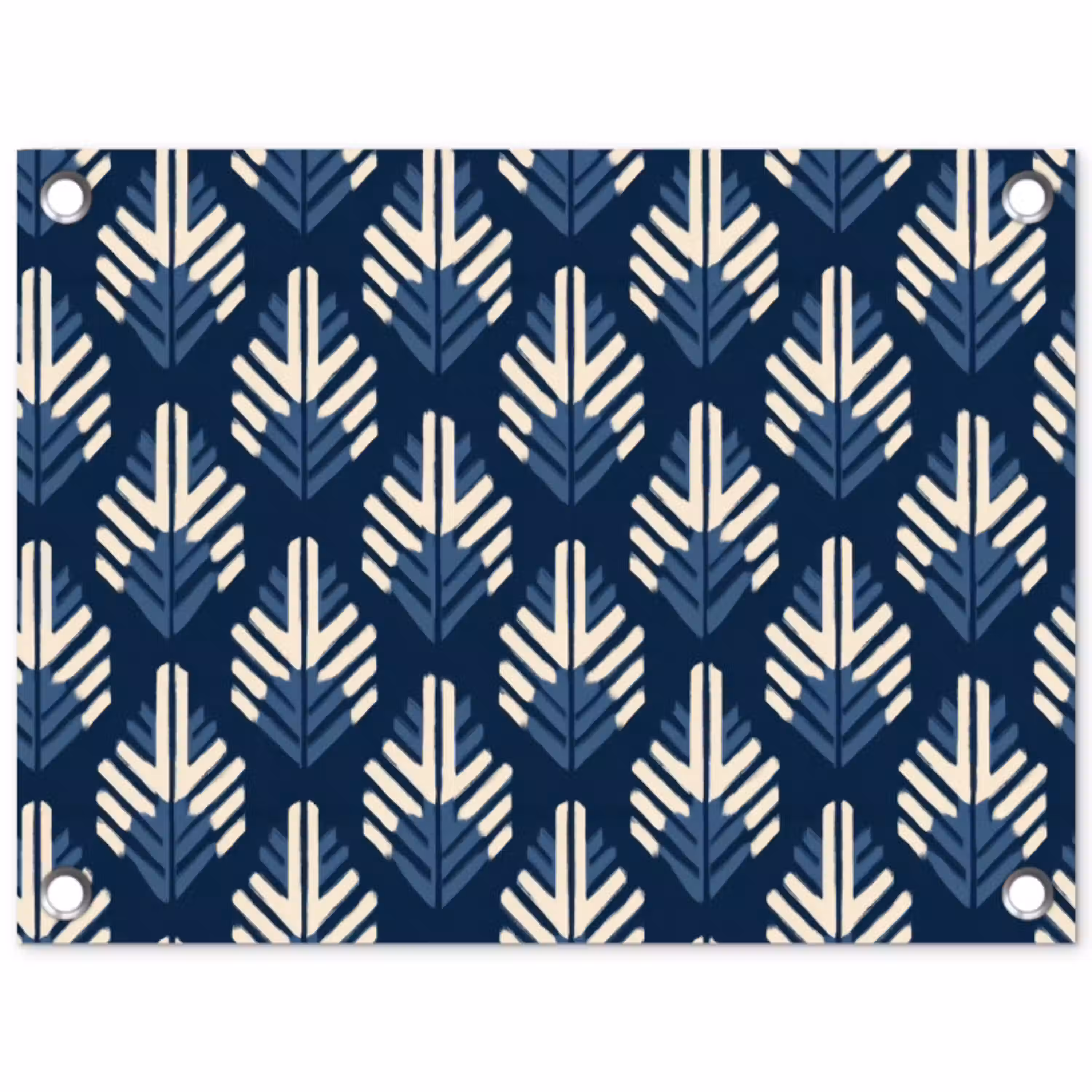 Modern - Patroon - Blauw tuinposter los doek klein 239 -3d