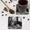 Kat - Koffie - Brood - Zwart onderzetter kurk middel -sfeer2