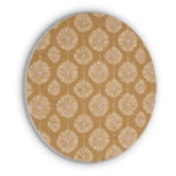 Bloemen - Modern - Oker Akoestische PET Vilt - Rond klein 838 -3d