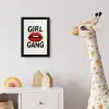Lip - Girl - Rood - Letters fotolijst zwart zonder passe partout klein -usfeer4_kinderkamer