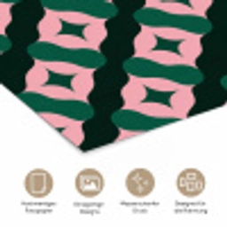 Groen - Roze - Retro - Sterren poster papier klein 62 -tcloseup_DE