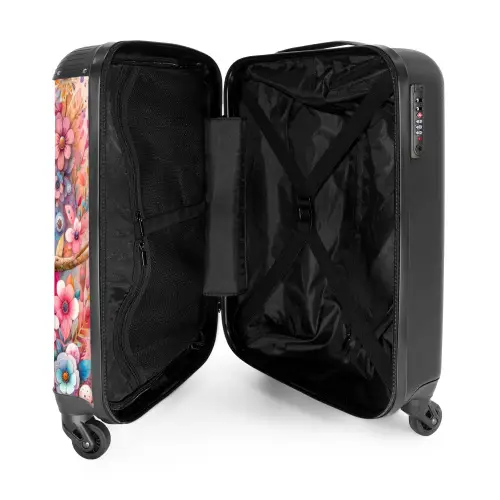 Roze robijn NBS - Handbagage koffer - Unisex middel -binnenkant