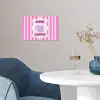 More coffee - Roze - Paars - Strepen - Mok poster papier klein -sfeer3