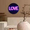 Neon - Love - Valentijn Wandcirkel plexiglas klein -sfeer1