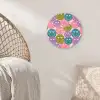 Patroon - Smiley - Kleurrijk - Hartjes Wandcirkel plexiglas klein 852 -sfeer5