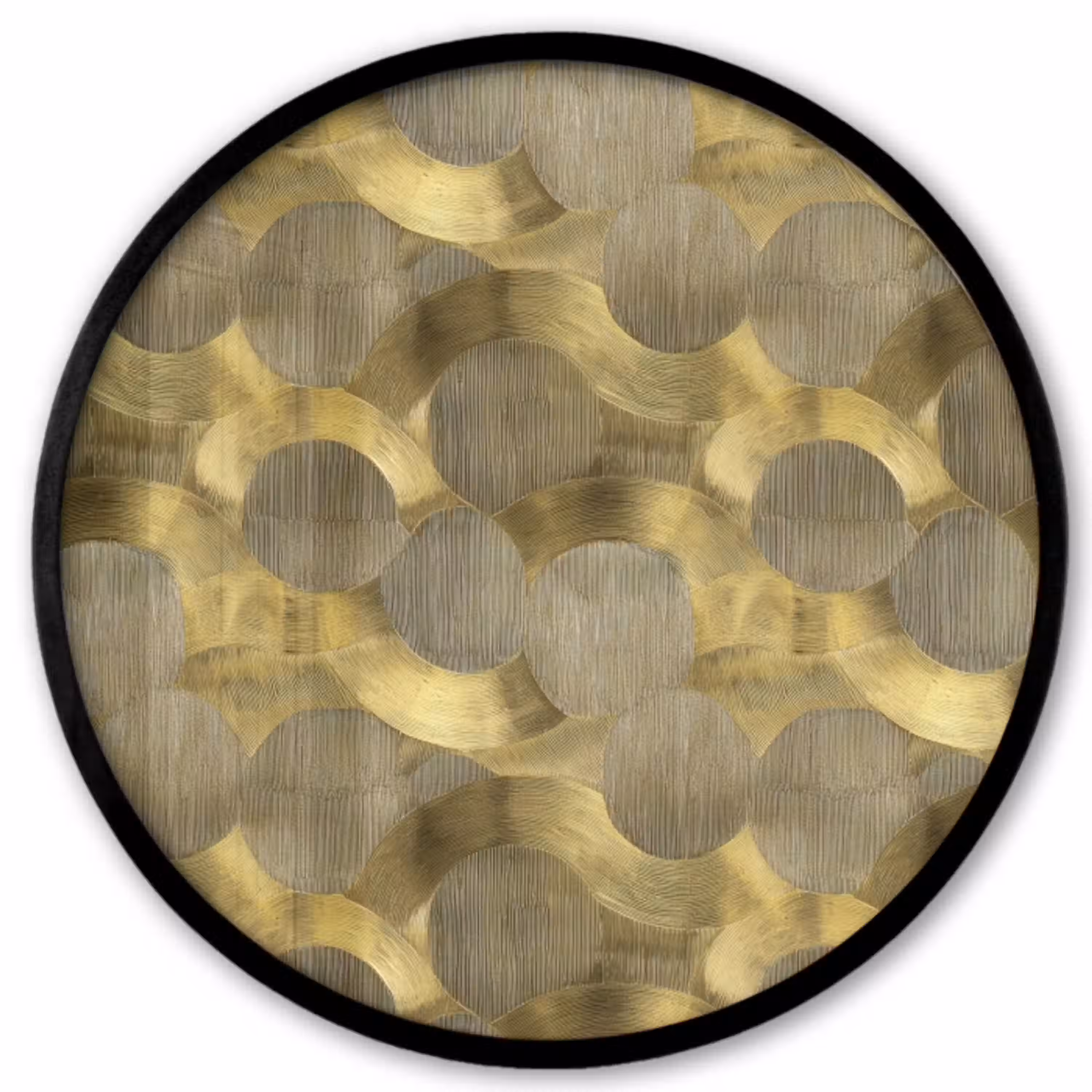 Modern - Geometrisch - Goud Fotolijst rond zonder passe partout klein 856 -3d