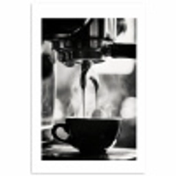 Coffee - Espresso - Koffiemachine - Kop poster papier klein -3d