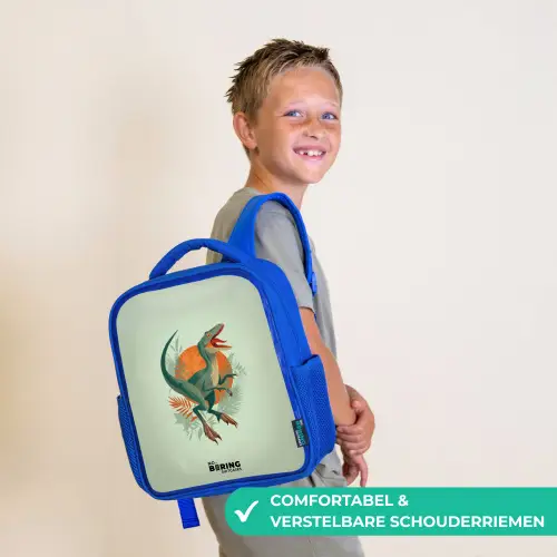 Dier - Dino - Natuur Kinderrugzak - Blauw middel -sfeer3_NL
