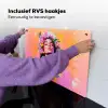 Portret - Bloemenkroon - Vrouw Inductie beschemer met haakjes klein -ky-ophangen-nl