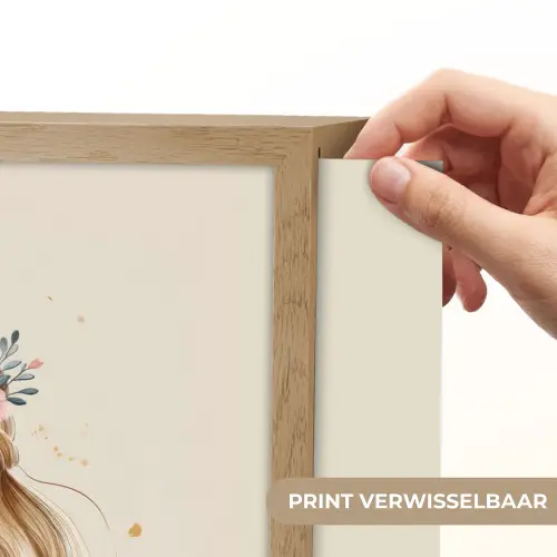 Prinses - Kroon - Goud Light Box met batterij (Wandlamp kind) middel -USP_websiteprintNL