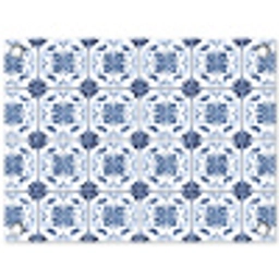 Patroon - Tegel - Blauw tuinposter los doek klein 239 -3d