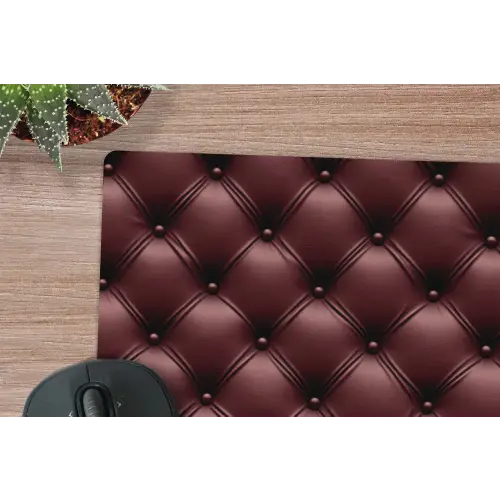 Leer - Patroon - Bordeaux muismat rubber klein 262 -closeup