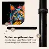 Kat - Graffiti - Kleurrijk - Wafel - Eten Inductie beschermer vinyl 3mm middel -zzzzzzz-induclip_FR