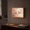 Vogels - Romantic - Bloesemtak Light Box met batterij (Wandlamp) middel -sfeer1