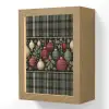 Kerstballen - Rood - Hulsttakken - Patroon Light Box met kabel (Wandlamp) klein -3d