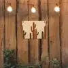 Cactus - Woestijn - Zand - Bruin tuinposter los doek klein -sfeer1