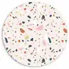 Terrazzo - Patroon - Kleurrijk Wandcirkel plexiglas klein 852 -3d