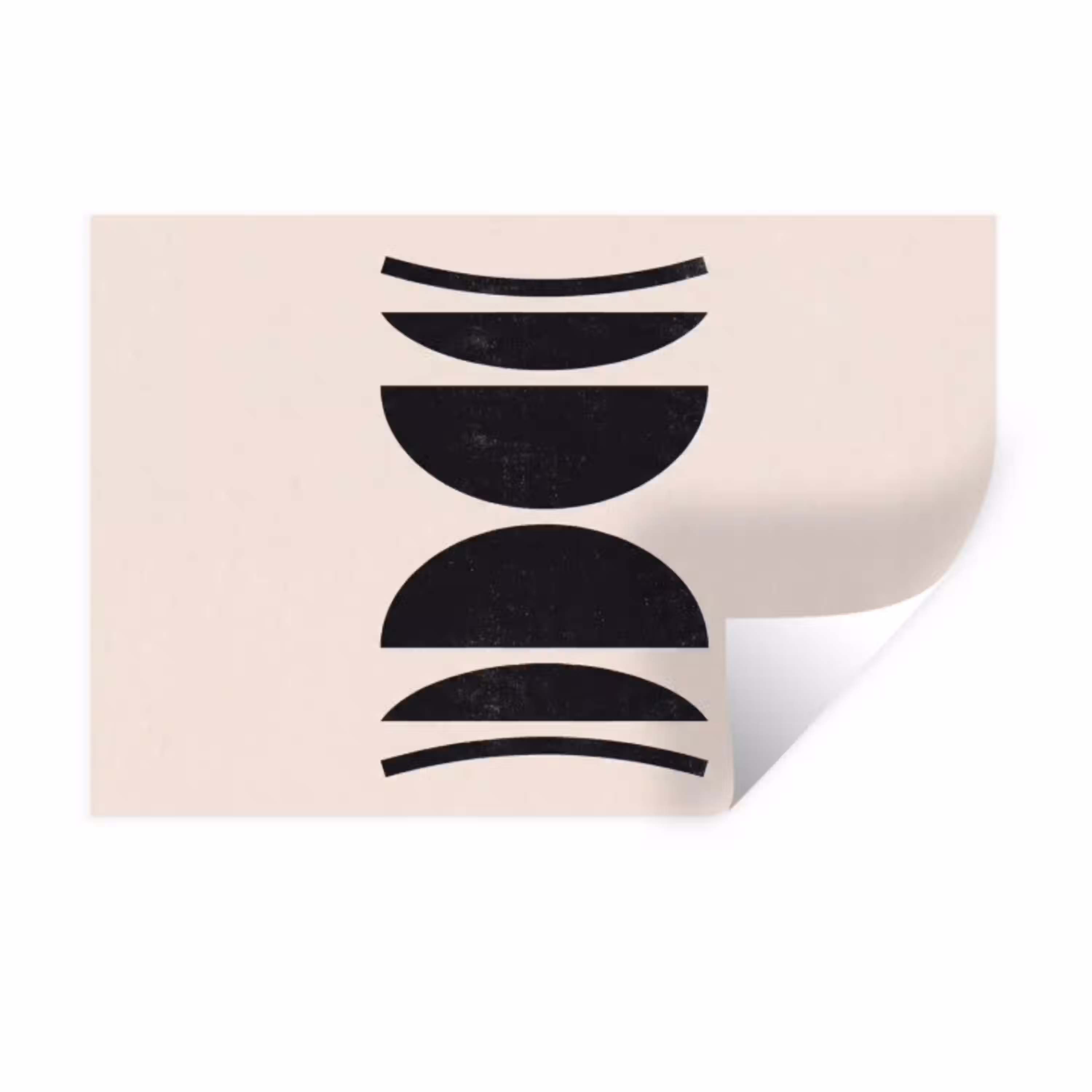 Abstract - Vormen - Zwart Muursticker klein -3d