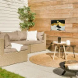 Wolf - Bergen - Maan - Zwart tuinposter los doek klein -sfeer4