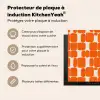 Patroon - Retro - Oranje Inductie beschermer vinyl 3mm middel 274 -usfeer2_FR