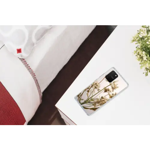 Droogbloemen - Beige - Wit - Planten Telefoonhoesje Samsung Galaxy S10 Lite klein -kamerS10Lite
