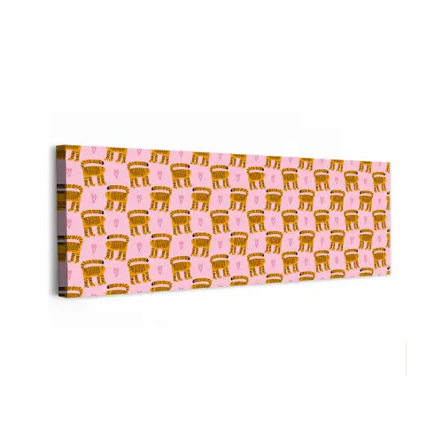 Katten - Roze - Hartjes canvas 2cm klein 828 -z3d