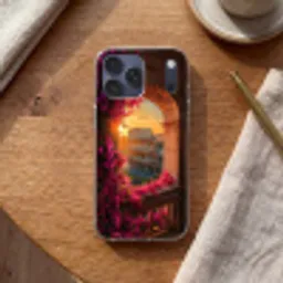 Colosseum - Rome - Roze Bloemen Telefoonhoesje iPhone 17 Pro Max klein -sfeer1