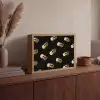 Macarons - Patroon - Goud - Zwart Light Box met batterij (Wandlamp) middel -sfeer2
