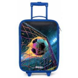Neon - Net - Voetbal - Kleurrijk Kinderkoffer - Blauw klein -zz3dotto