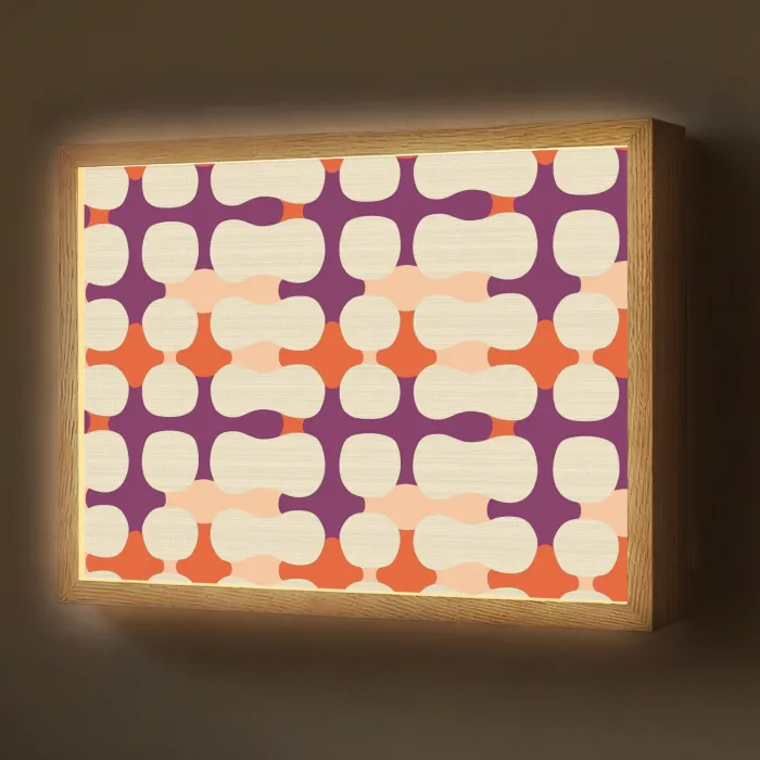 Modern - Patroon - Kleurrijk Light Box met batterij (Wandlamp) middel 907 -z3d_website